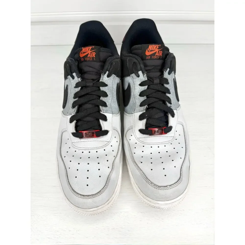 Nike Air Force 1 ‘07 LV8 Low Silver Black Men’s Size 12 Sneakers No Box - Picture 3 of 6